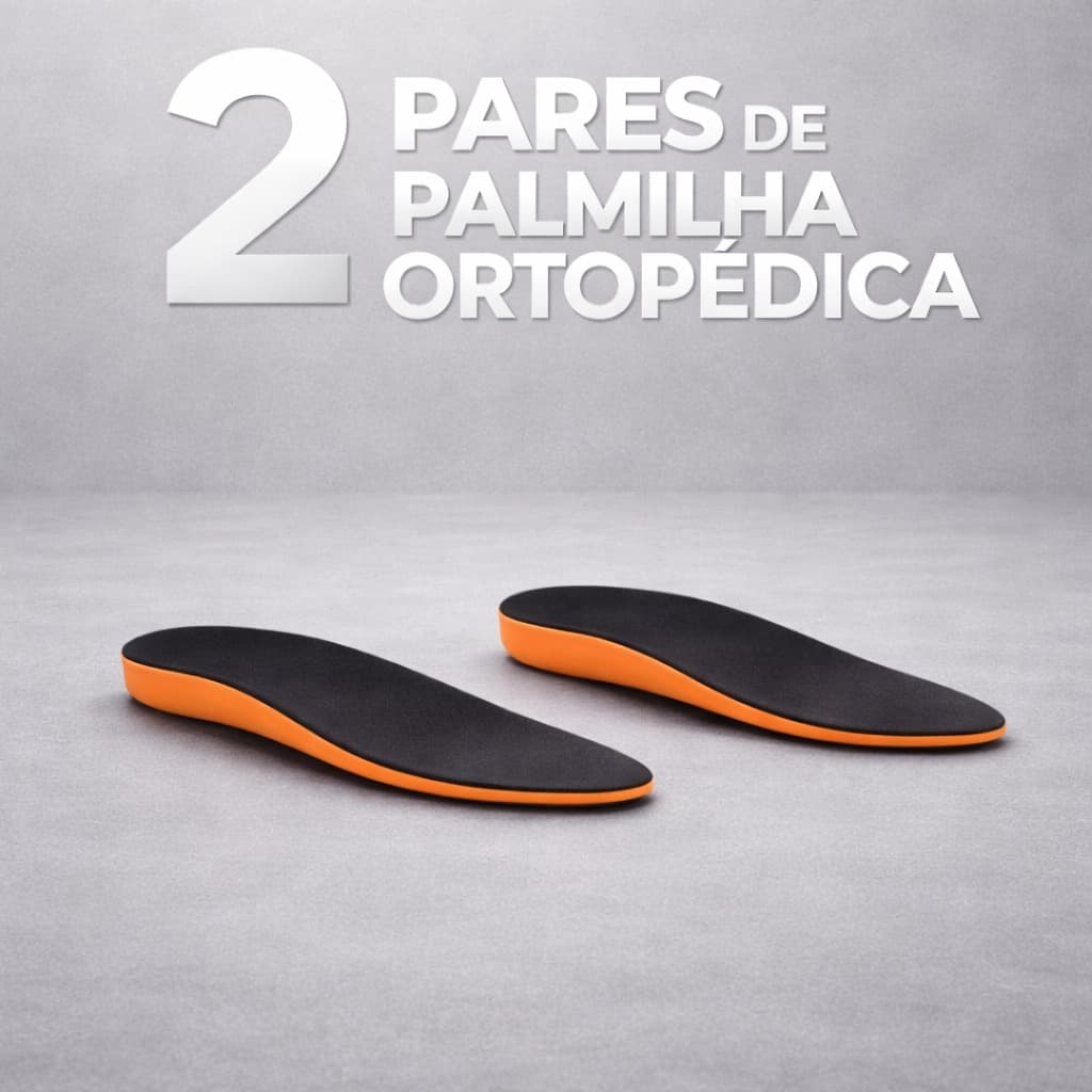Kit 2 Pares de Palmilha Gel Ortopédica Anatómica Injetada Confortável Qualidade Antibacteriana