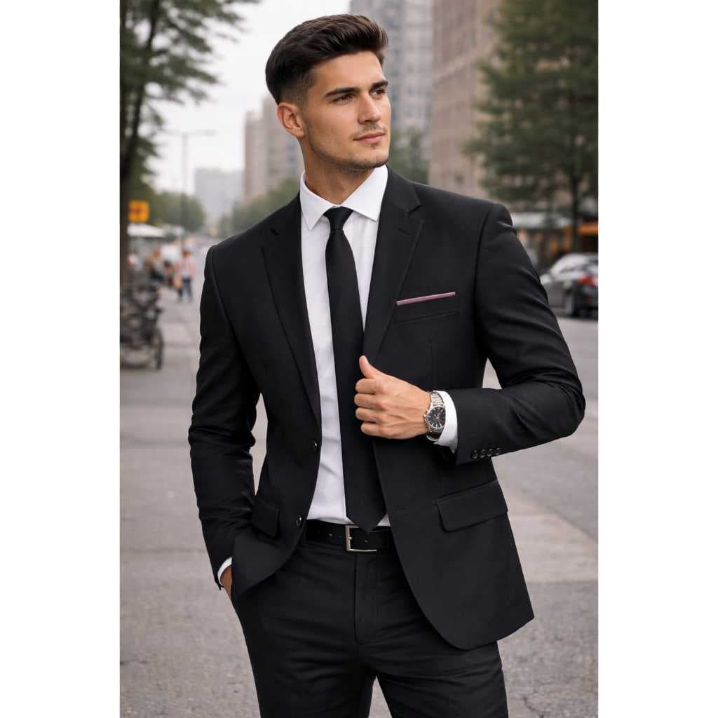 Terno Social Alfaiataria Slim Gabardine Micro Fibra Paletó + Gravata / Original