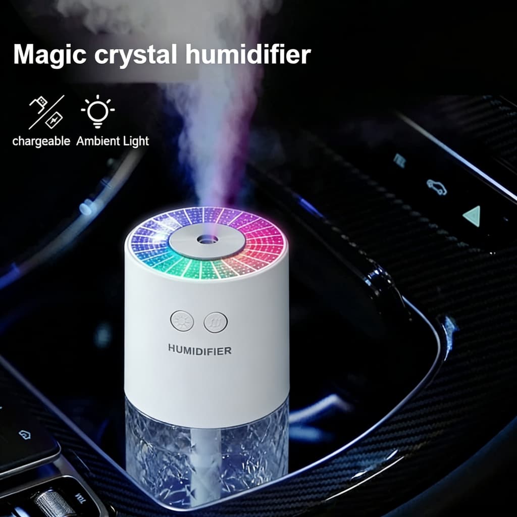 Mini Umidificador De Ar Com Projecção Aromatizador De Ambiente Purificador USB Portátil 200ML UM008