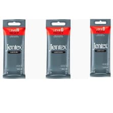 Kit 3 Jontex Lubrificado largura regular com 8 un