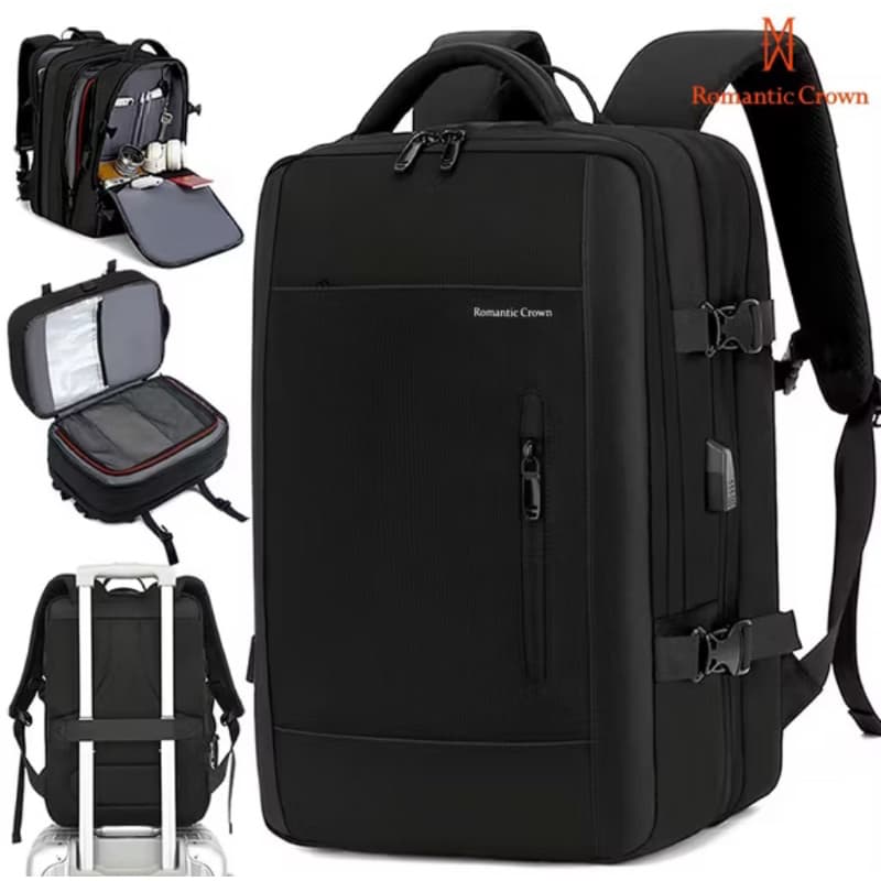 Mochila de Viagem Expansível 45L – Leve, Segura e Perfeita para Qualquer Jornada