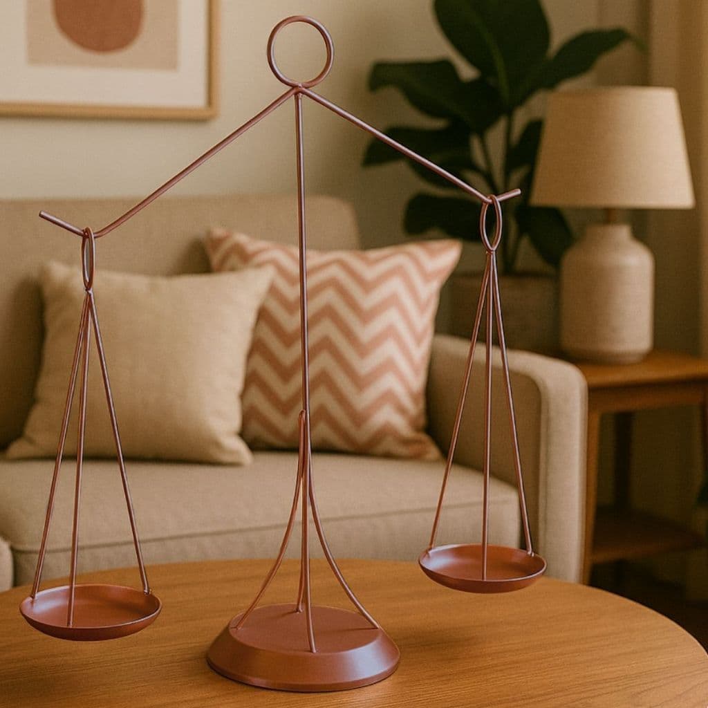 Balança Estátua Decorativa Símbolo da Justiça Direito Decoração Para Escritório