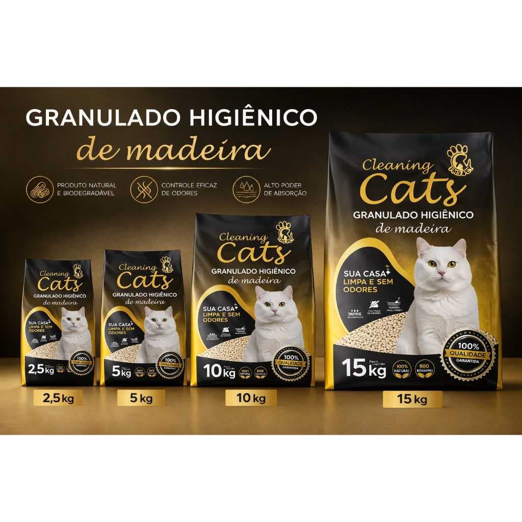 GRANULADO DE MADEIRA PARA GATOS E ROEDORES 10KG 2,5kg 5kg 15KG PROMOÇÃO