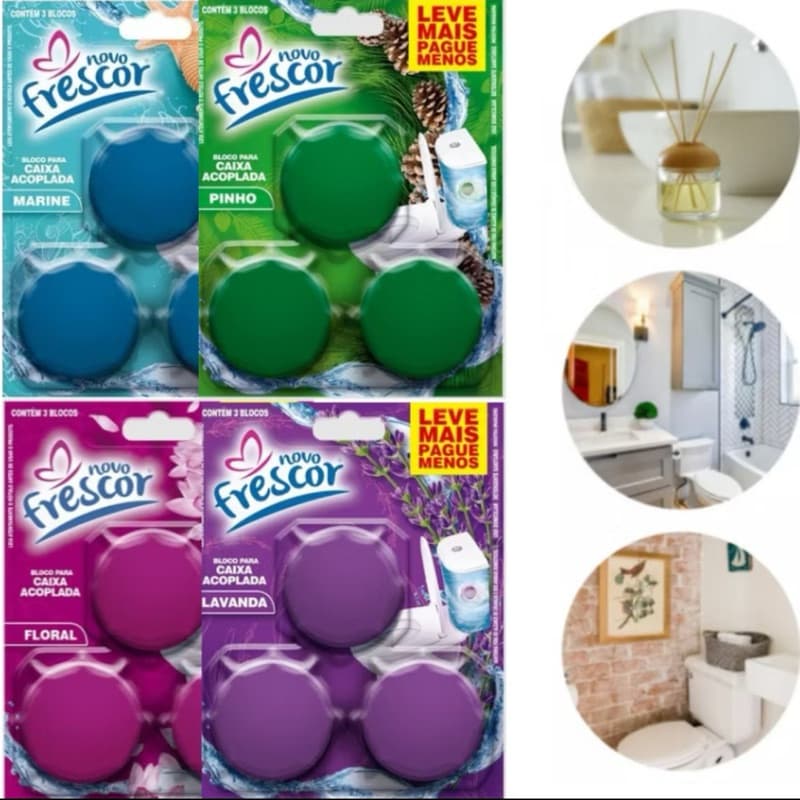 KIT C/09,06 OU 03 Blocos Para Caixa Acoplada Pedra Sanitária Pastilha/Tablete - Limpeza Profunda ENVIO / FULL,,,