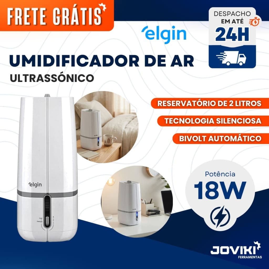 Umidificador De Ar Ultrassónico 2 Litros Elgin Bivolt Branco