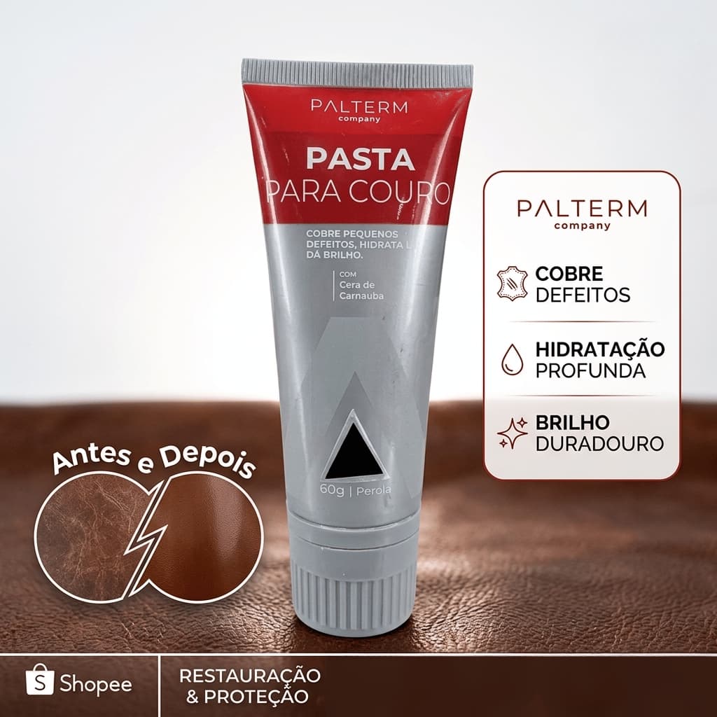 Pasta Executiva de Couro Palterm Masculina Elegante Resistente Ideal para Trabalho e Viagens Diarias