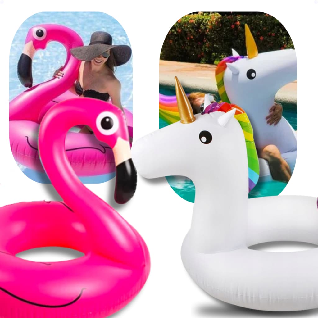 Boia Inflável Gigante Flamingo Rosa 90cm Adulto Piscina 110kg