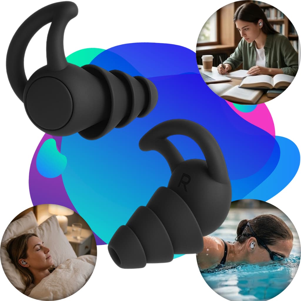 Tampão De Ouvido Protetor Auricular Dormir Natação Antiruído 3 Camadas: Conforto, Higiene e Proteção para Seus Ouvidos!