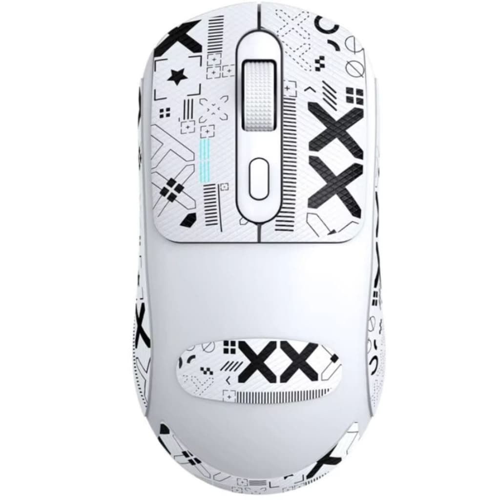 Mouse Gamer Branco Sem Fio Recarregável  WX8 2.4G Wireless Sensor Pixart3212 DPI 1200-2400-3200