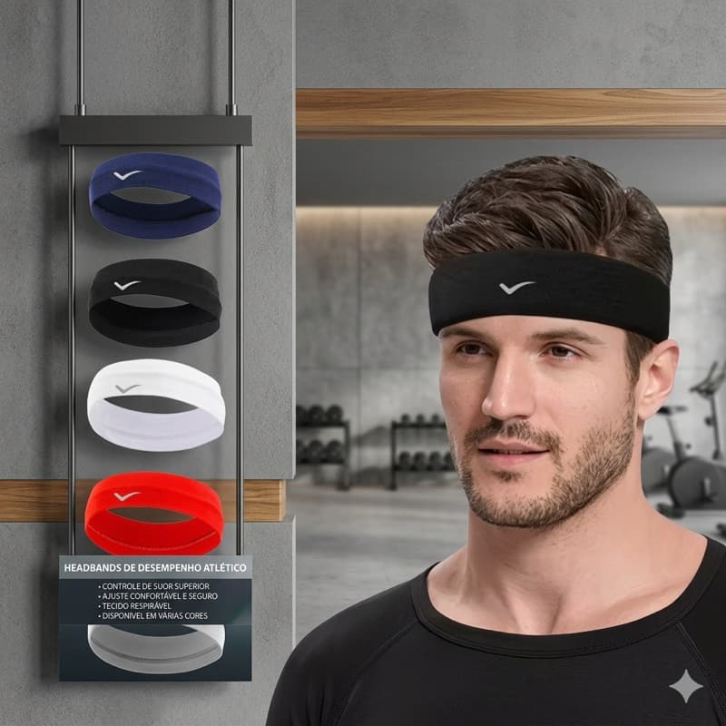 Testeira anti suor faixa para cabelo envio em 24h esportes fenix