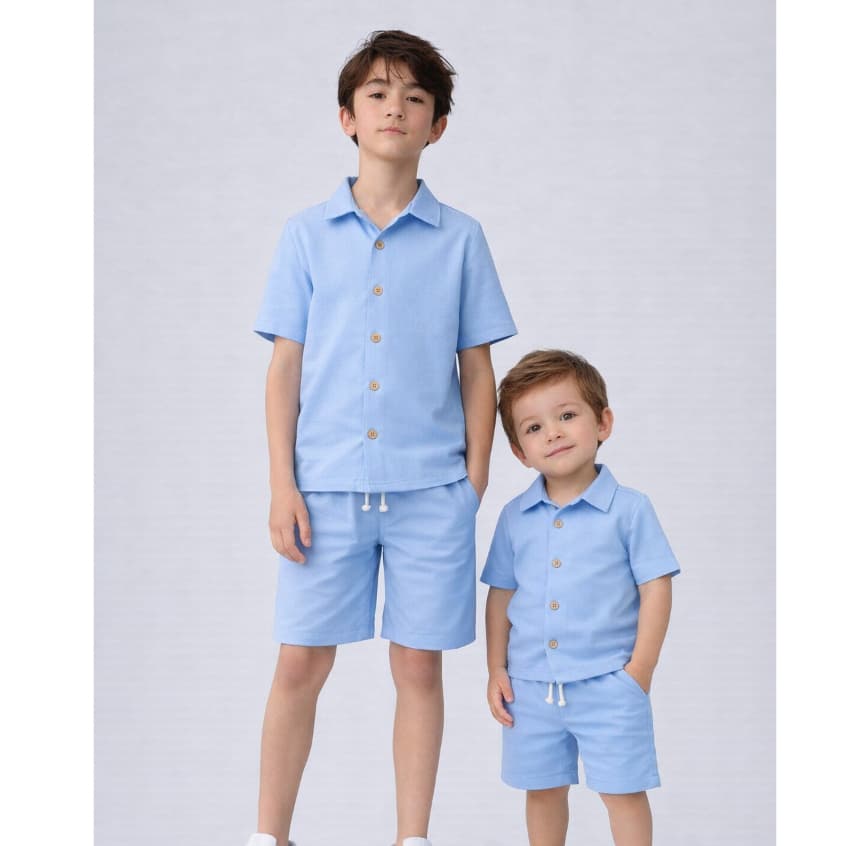 Conjunto Infantil Mauricinho linho de menino 2 a 14 anos