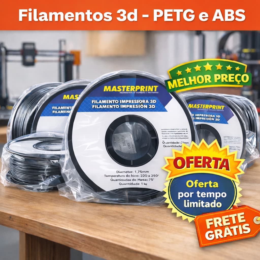 Filamento PETG rolo 1 kg Impressora 3d  Creality Bambo ABS PLA