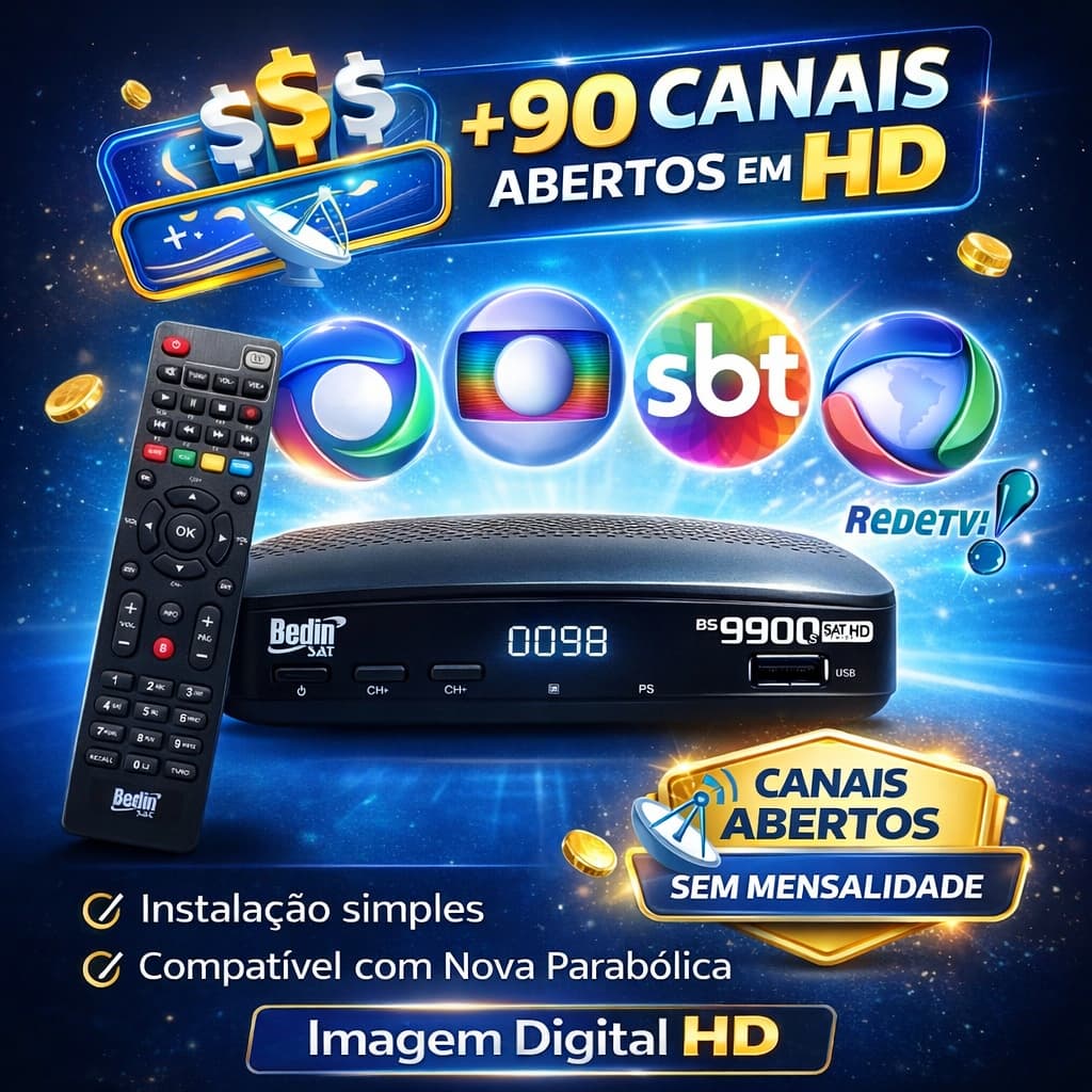 1 RECEPTOR BEDIN SAT BS 9900s FULL HD REGIONALIZADO