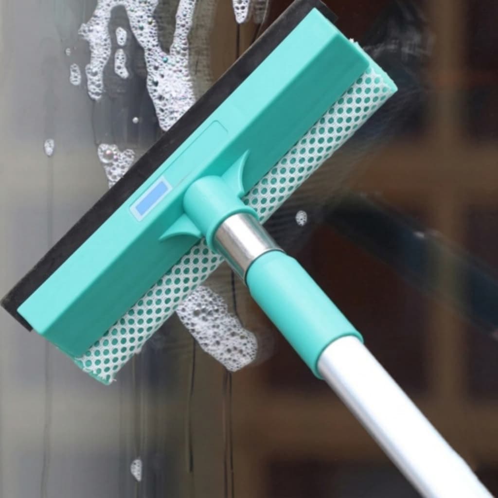 Rodo Mágico Limpa Vidro Dupla Face com Esfregão e Cabo Extensor até 90cm