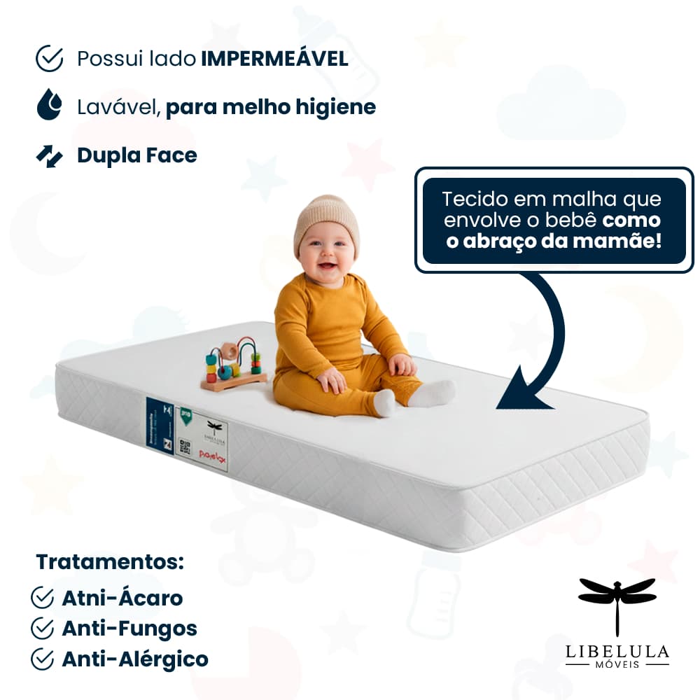 Colchão Confortável Para Cama De 150x70x10 Mini Cama Espuma D18 Envio Imediato