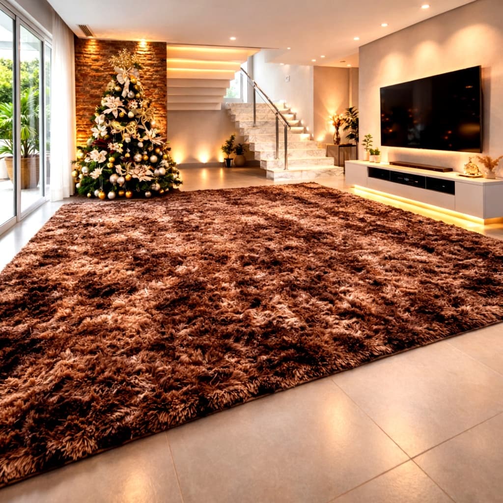 Tapete Peludo 2,00 x 3,00 Mt Antiderrapante Varias Cores