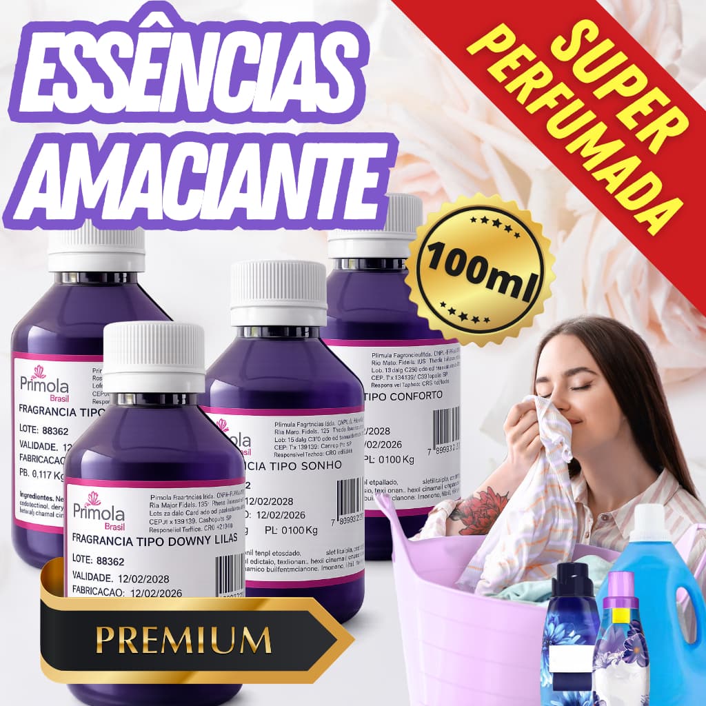 Essência de Amaciante Cheirinho para Máquina de lavar. (NÃO FAZ AMACIANTE) 100ml HS CONFORT DOWNYE