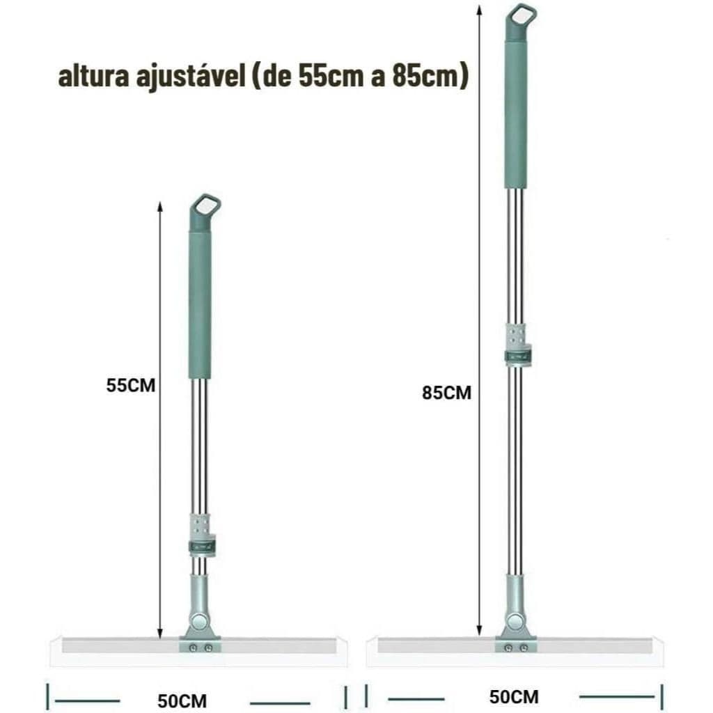 Rodo de Chão com Cabo Ajustável 68-100cm para Limpeza de Piso 50cm