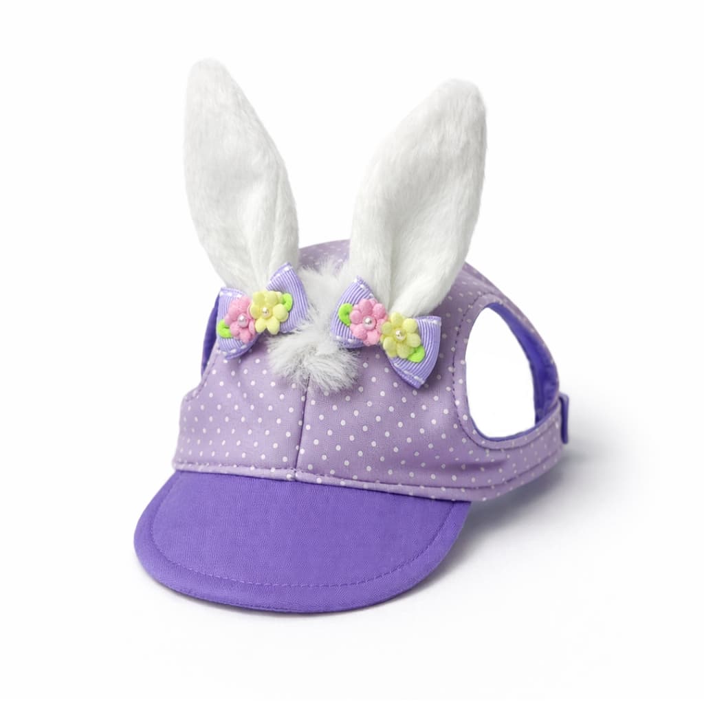 Boné Pet de Páscoa - Roxo com orelhas de coelho