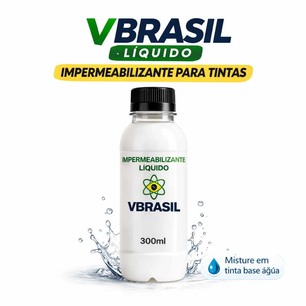 Impermeabilizante Para Tinta 300ml - VBrasil Líquido Anti Umidade, Infiltração Parede Proteção Hidrofóbica - Efeito Gota