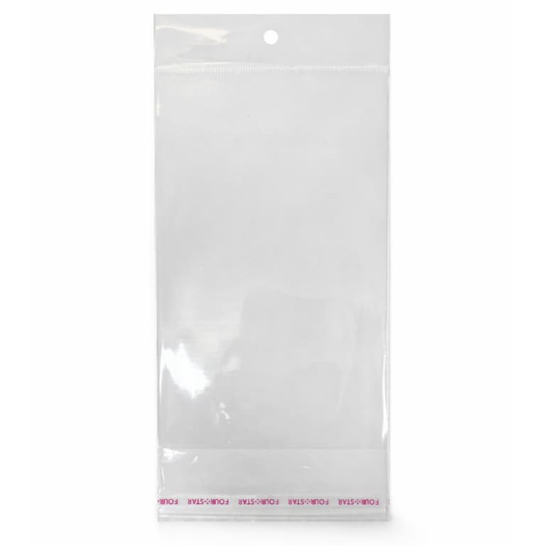 Saco BOPP Adesivado Com Furo Transparente 100 Unidades Solapa Aba Adesiva Diversos Tamanhos