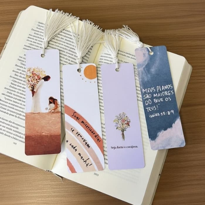 Marca Pagina Religioso Feminino Cristão | Lembrancinha Evangelica Jesus | Marcador de Biblia e Mimo