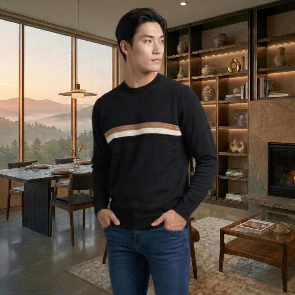 Suéter Masculino Tricot Premium Conforto Térmico Inverno Atemporal