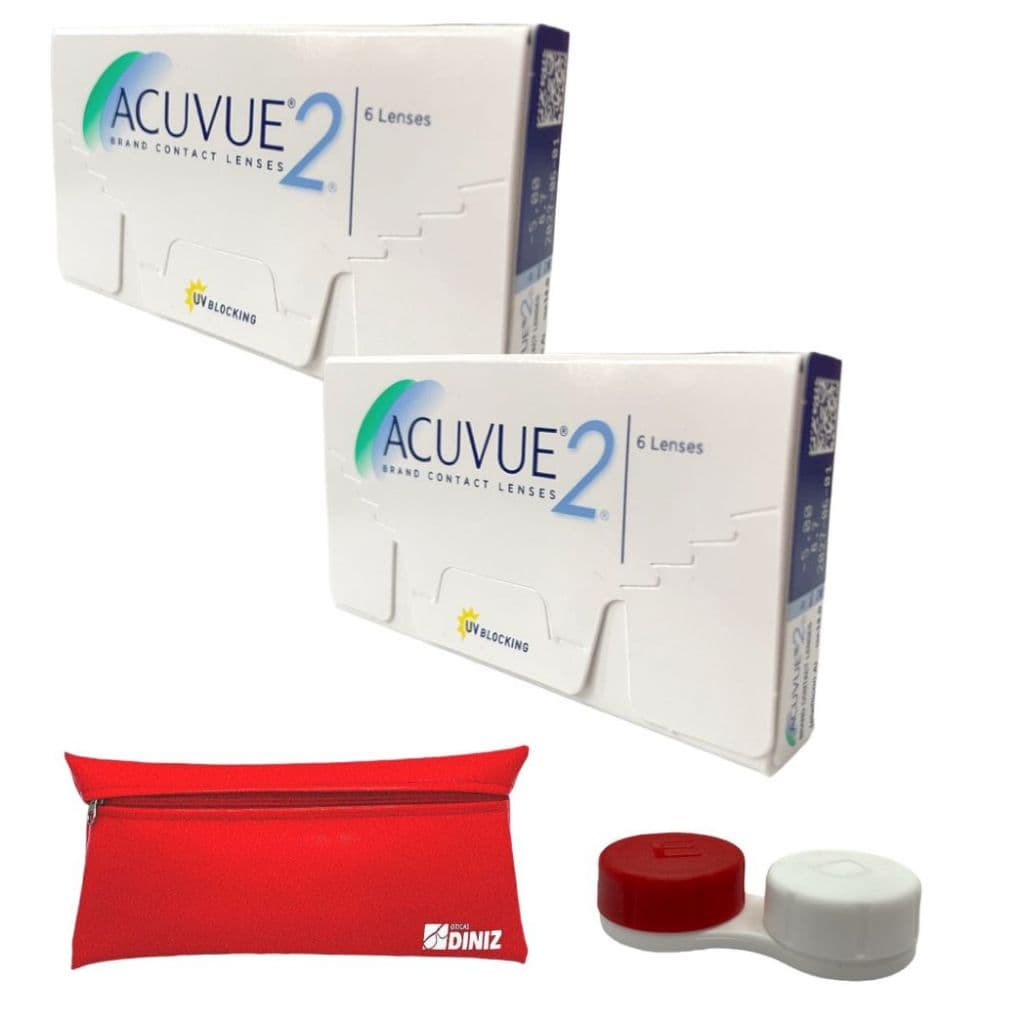 Caixas De Lente De Contato Acuvue 2 Johnson + Estojo + ECONOMIA + BENEFICIOS