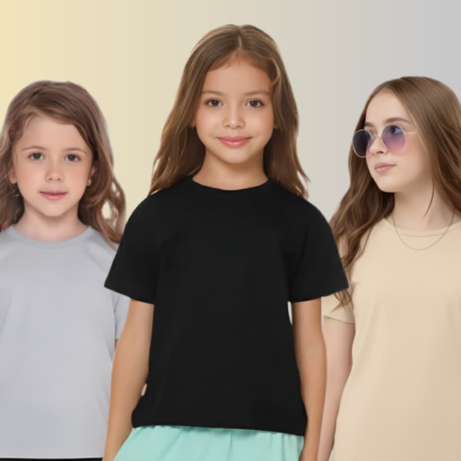 Kit 3 Camisetas Infantil Menina DryFit Queimão de Estoque - Promoção !