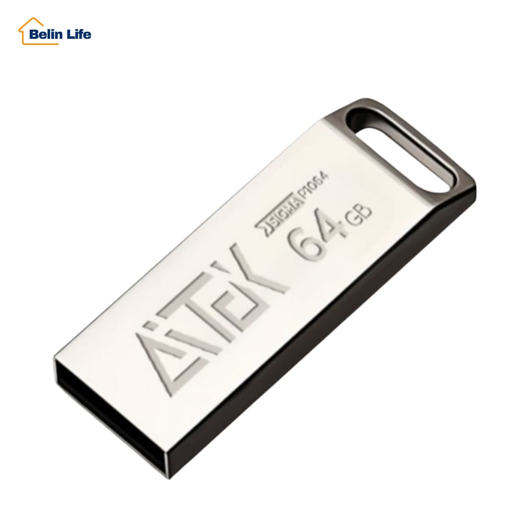 Pen Drive Usb 2.0  64gb Rápido E Seguro Alta Velocidad Prateado