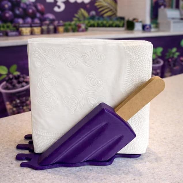 Porta Guardanapo Picolé para Sorveteria e Loja de Açaí Decoração Criativa Design Moderno