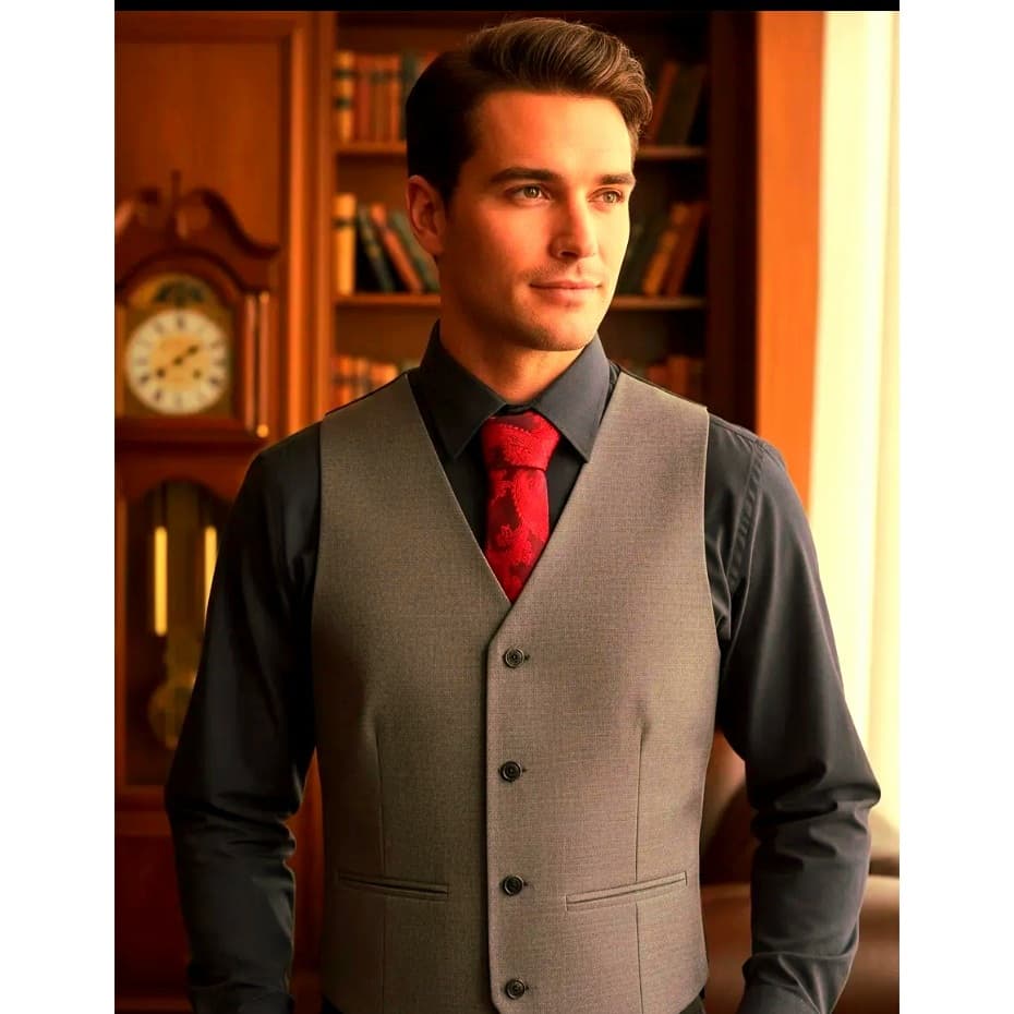 colete social masculino microfibra premium