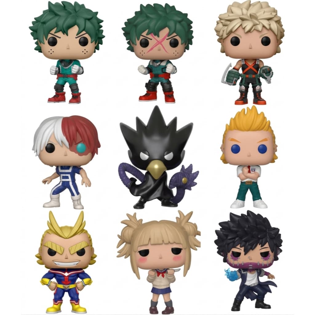 Bonecos Colecionáveis Boku No Hero - Midoria, Bakugo, Todoroki, Tokoyama, AllMigth, Shinso, Mirio, Toga, Dabi, MR.Compre