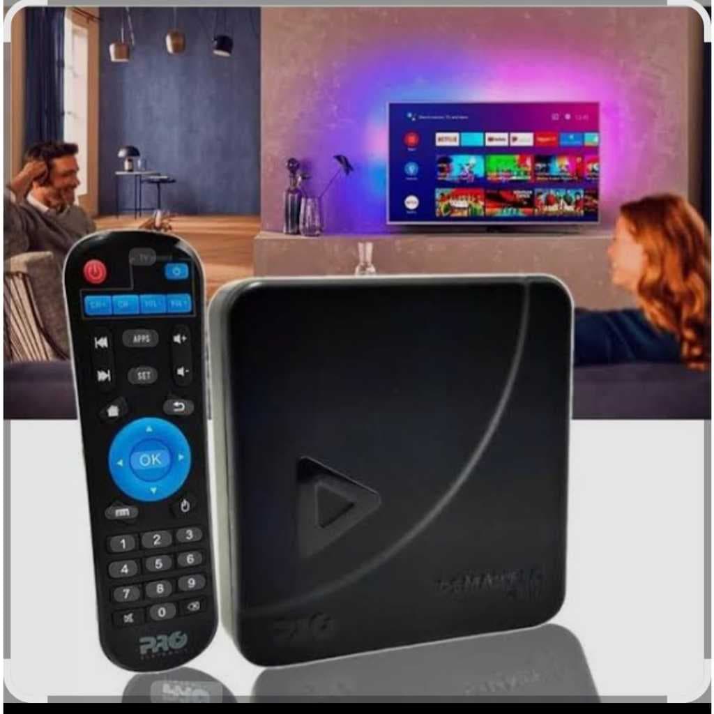TV Box Smartpro 4K HD Streaming Player - Transforma Sua TV em Smart TV - Controle Remoto