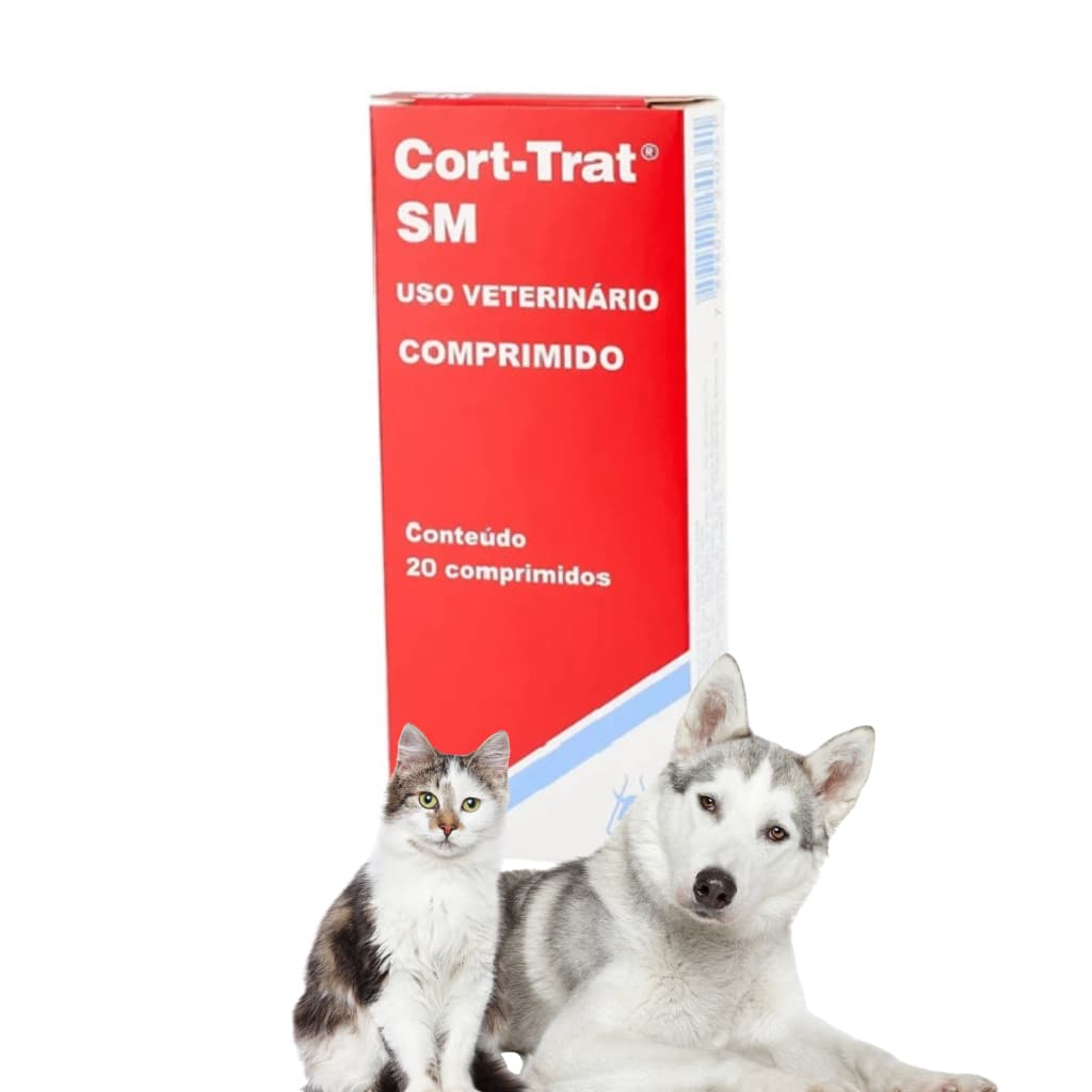 Cort-Trat SM 20 Comprimidos – Anti-inflamatório para Cães e Gatos