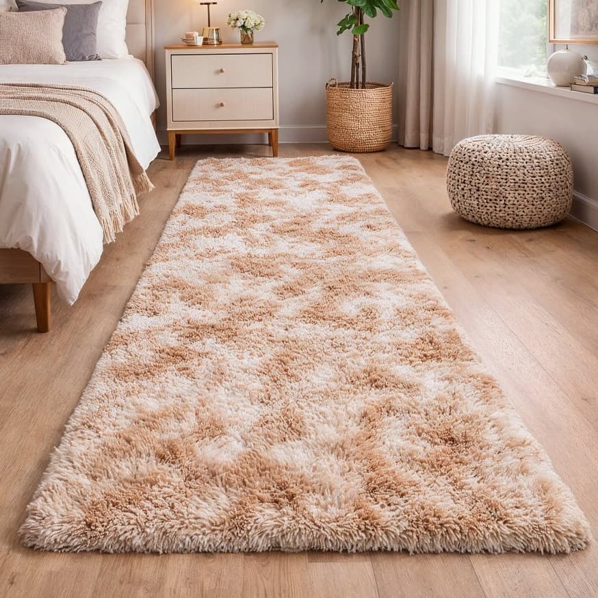 Tapete Passadeira 2,00 x 0,60 Antiderrapante Corredor Quarto Sala Felpudo Peludo