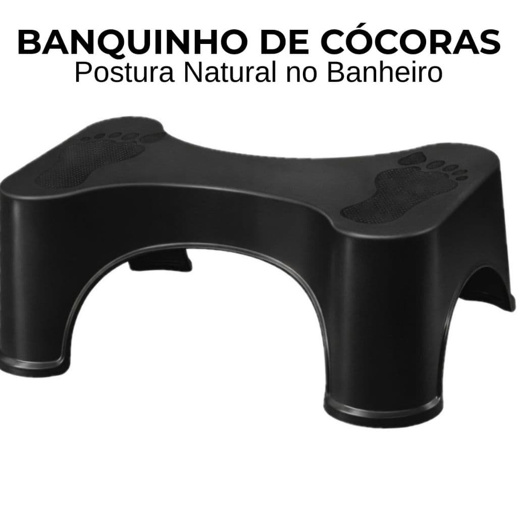 Banco de Cócoras Banquinho Para Vaso Sanitário Apoio Para Pés Banheiro Ergonômico Postura Correta