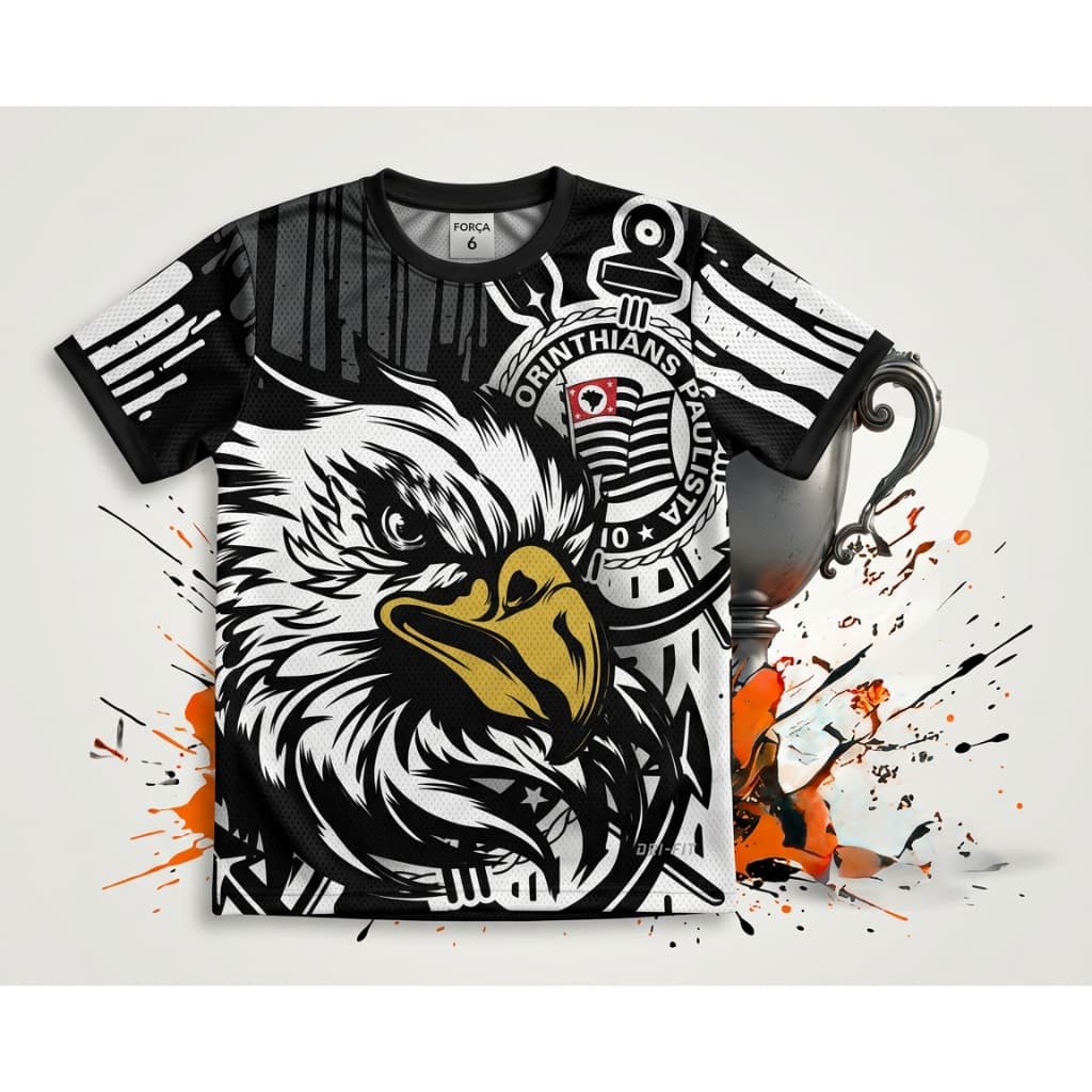 Camiseta Corinthians Gavioes da Fiel infantil e juvenil Dryfit