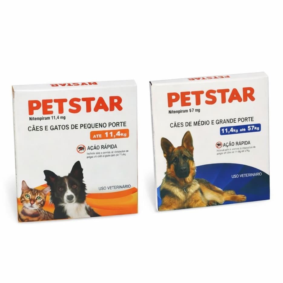 Antipulgas Nitempiram 11,4 mg e 57Mg para Cães e Gatos