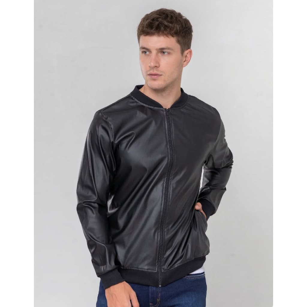 Jaqueta Masculina Couro Casual Elegante Confortável Premium