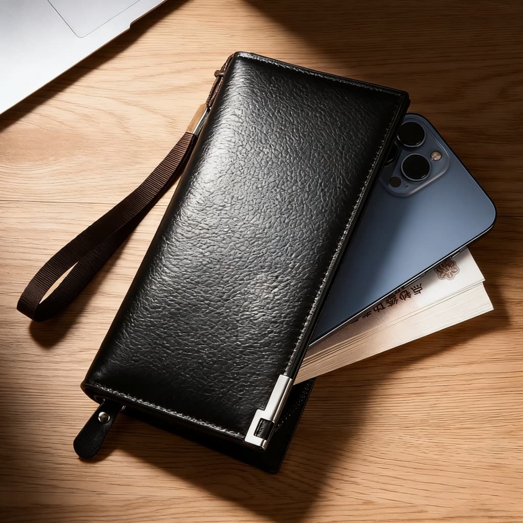 Carteira Longa Empresarial Masculina – Couro PU De Alta Qualidade , Embreagem De Grande Capacidade , Design Multifuncion