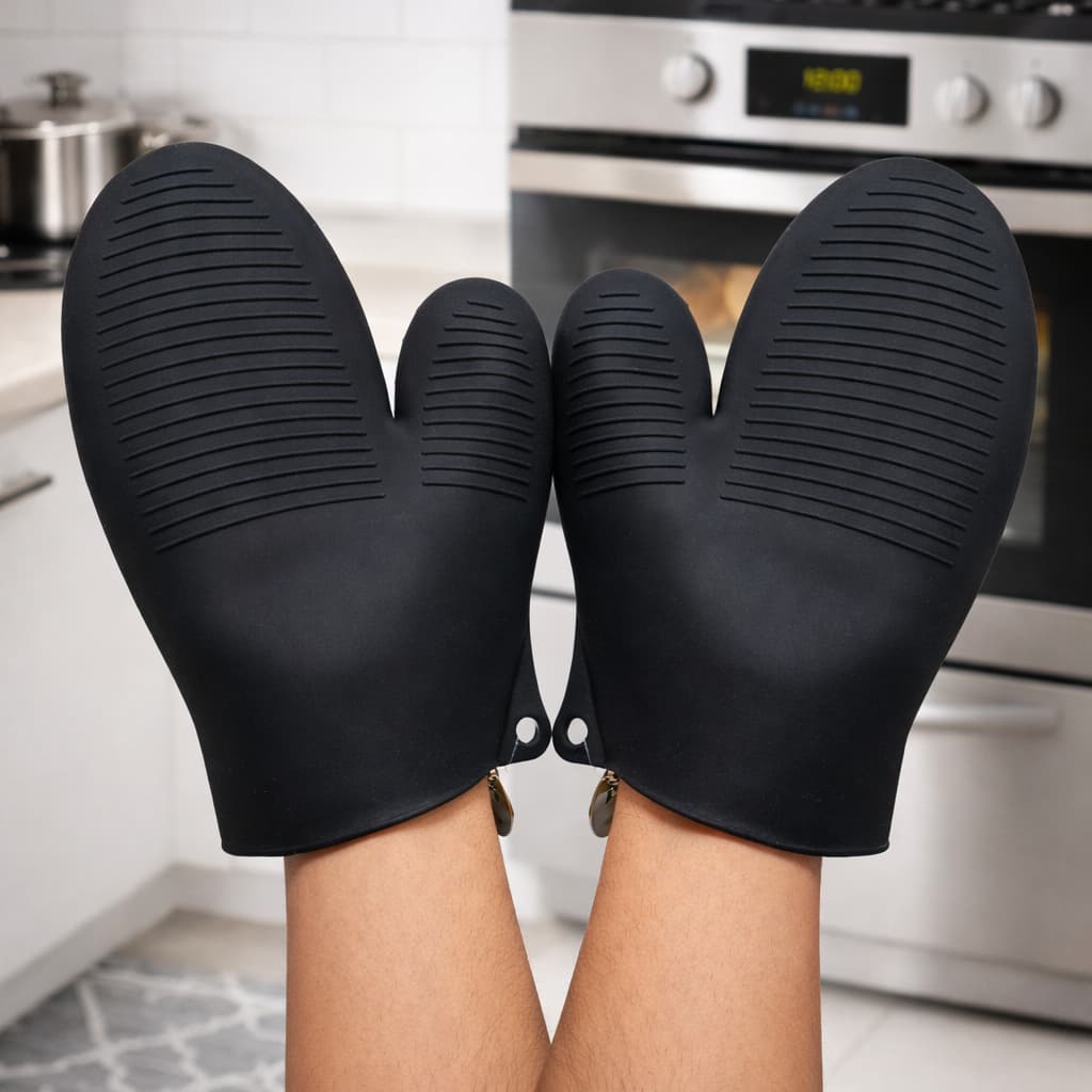 Luva Térmicas De Silicone Para Forno Fogão Churrasco Antiderrapante
