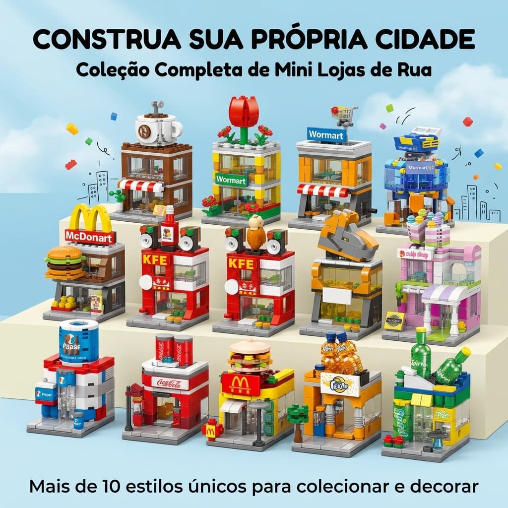 Brinquedo Educativo Mini Blocos – Construção e Coleção para Crianças