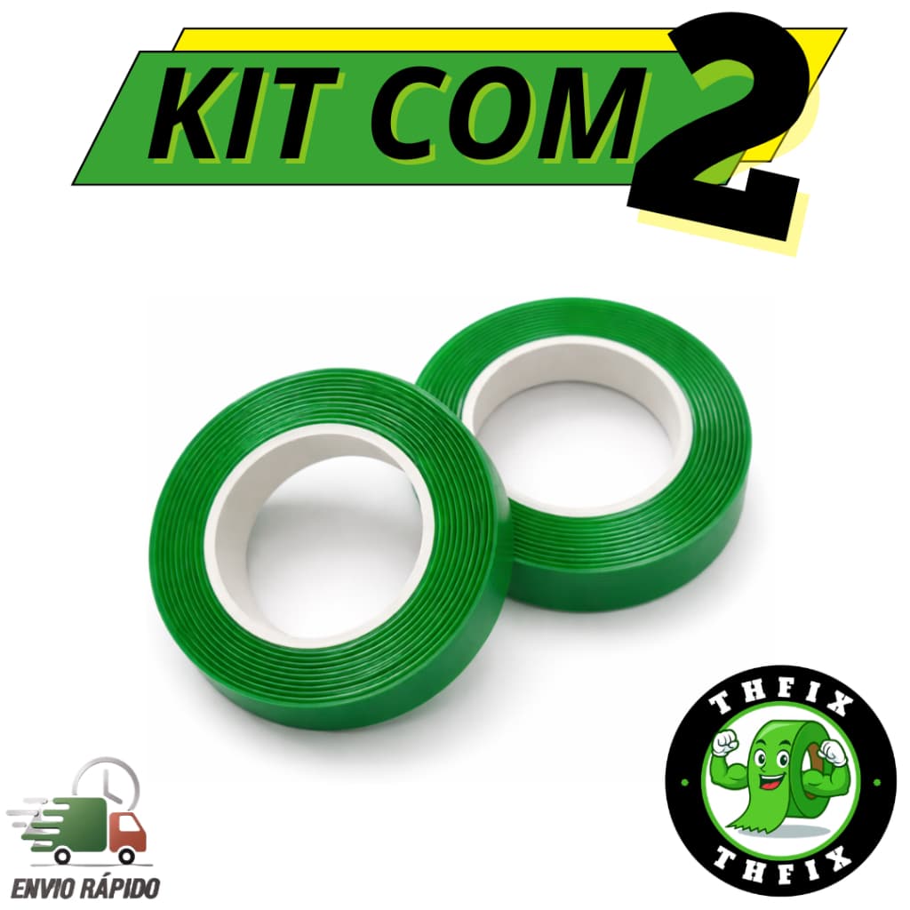 2 Rolos Fita Dupla Face Extra Forte 12MM X 2M Fixa Tudo Transparente Cabeceira Ripado Diversos