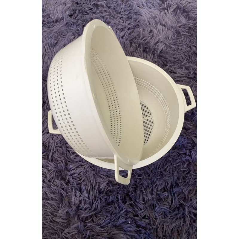 Kit 10 Escorredor Lava Tudo Macarrão Legumes Frutas Multiuso 27x12cm Plastico Colorido