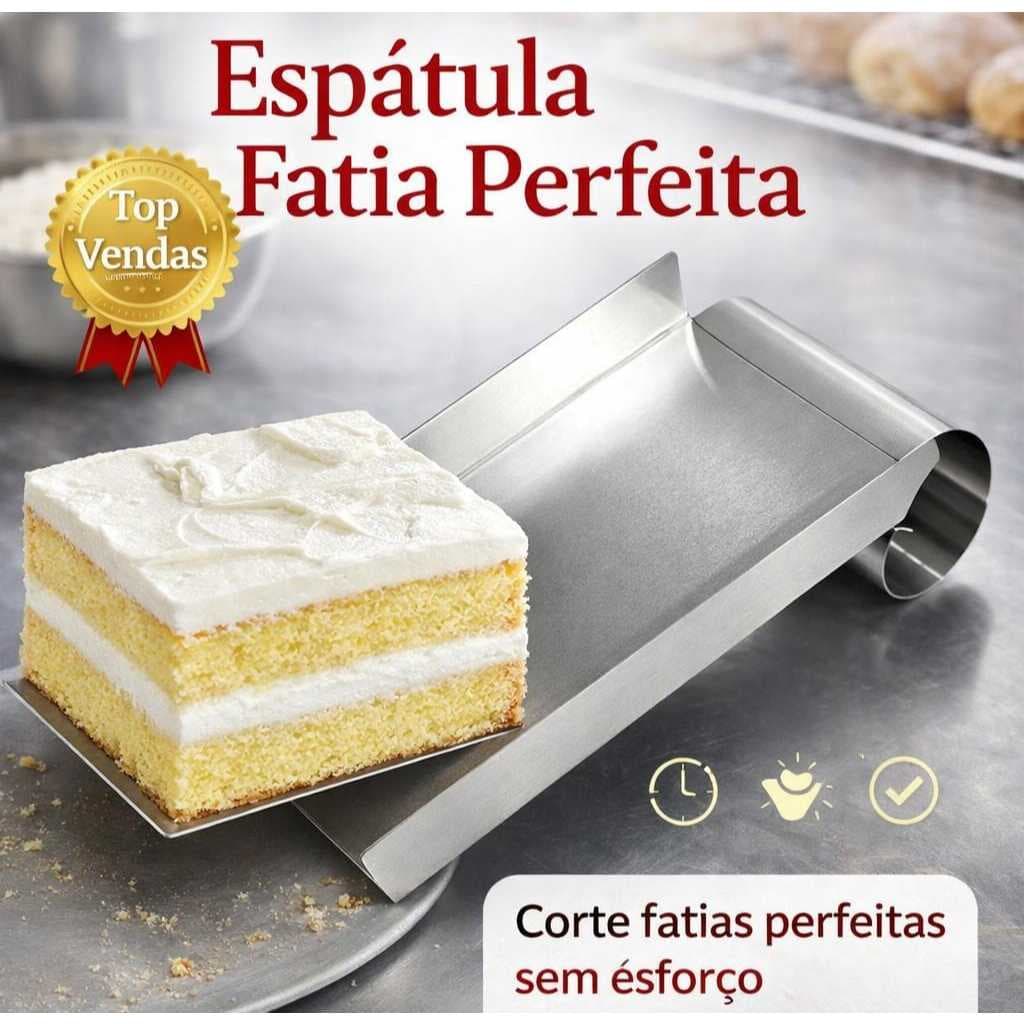Espátula de Corte de Bolo Fatiador Profissional Slice Cake Fatia Perfeita para Festas Feiras