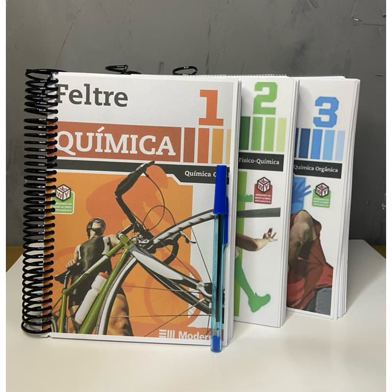 Coleção Completa Química Feltre A5 (impressão preto e branco) + Resolução Passo a Passo (drive)