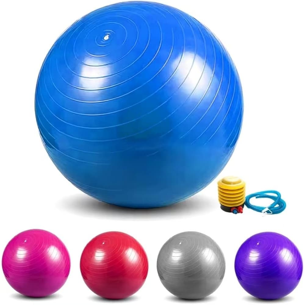Bola de Yoga Pilates Fitness  Anti-Estouro*COM BOMBA* 45cm 55cm 65cm