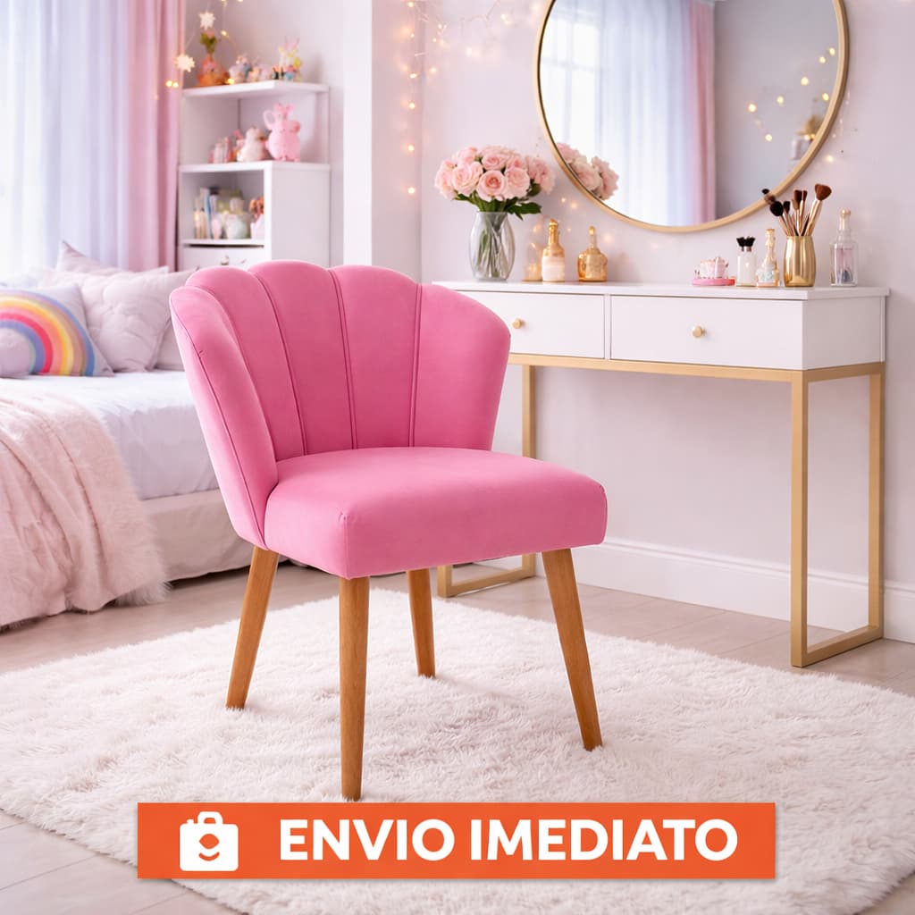 ENVIO IMEDIATO - Poltrona Cadeira Para Penteadeira Quarto de Menina Pétala