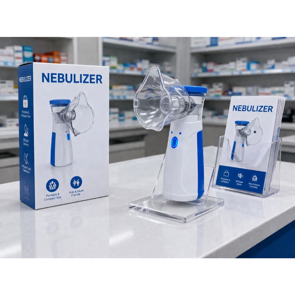 Nebulizador Portátil Mini Inalador Silencioso Ultra-sônico Automático para Adultos e Crianças